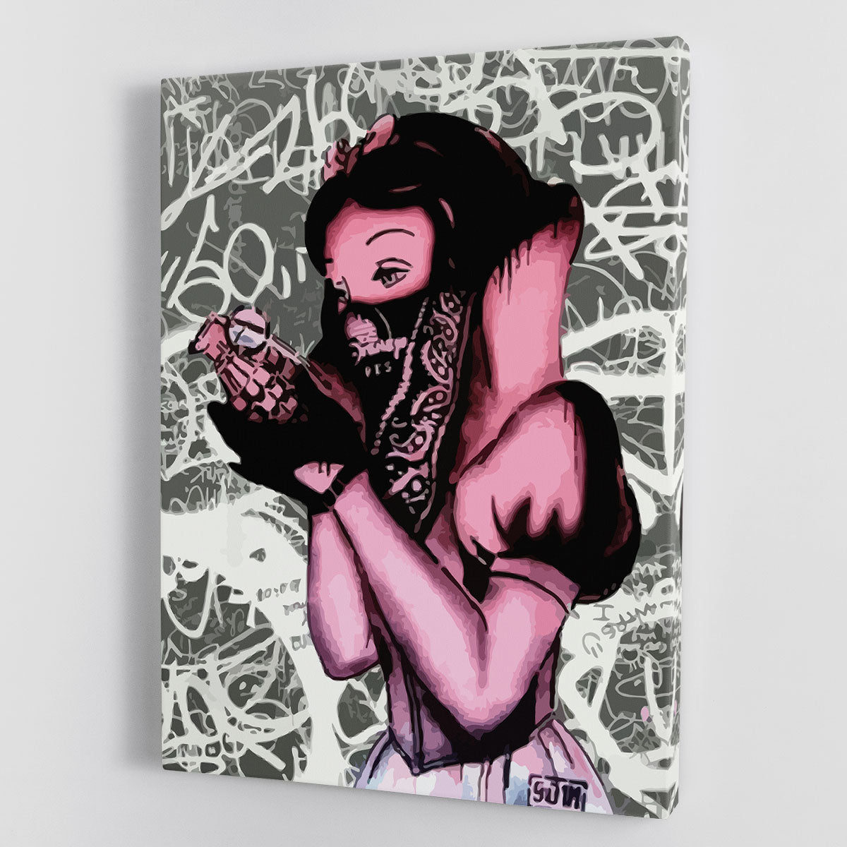 Banksy Snow White Grenade Canvas Print or Poster - Canvas Art Rocks - 1
