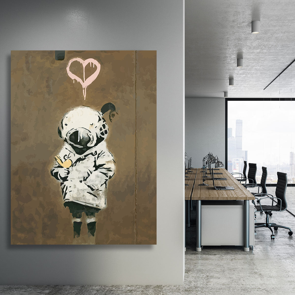 Banksy Space Girl And Bird Canvas Print or Poster - Canvas Art Rocks - 3