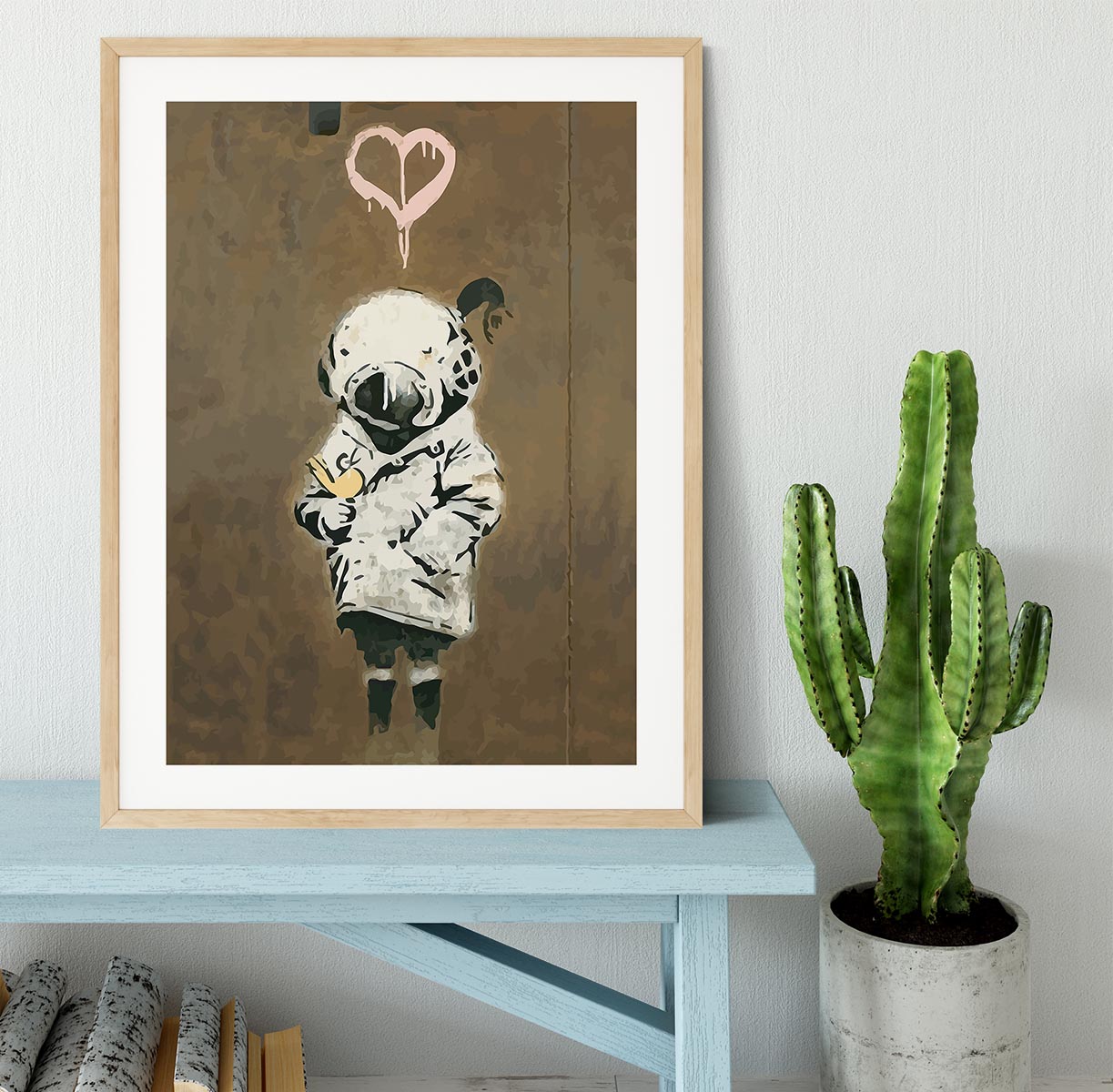 Banksy Space Girl And Bird Framed Print - Canvas Art Rocks - 3