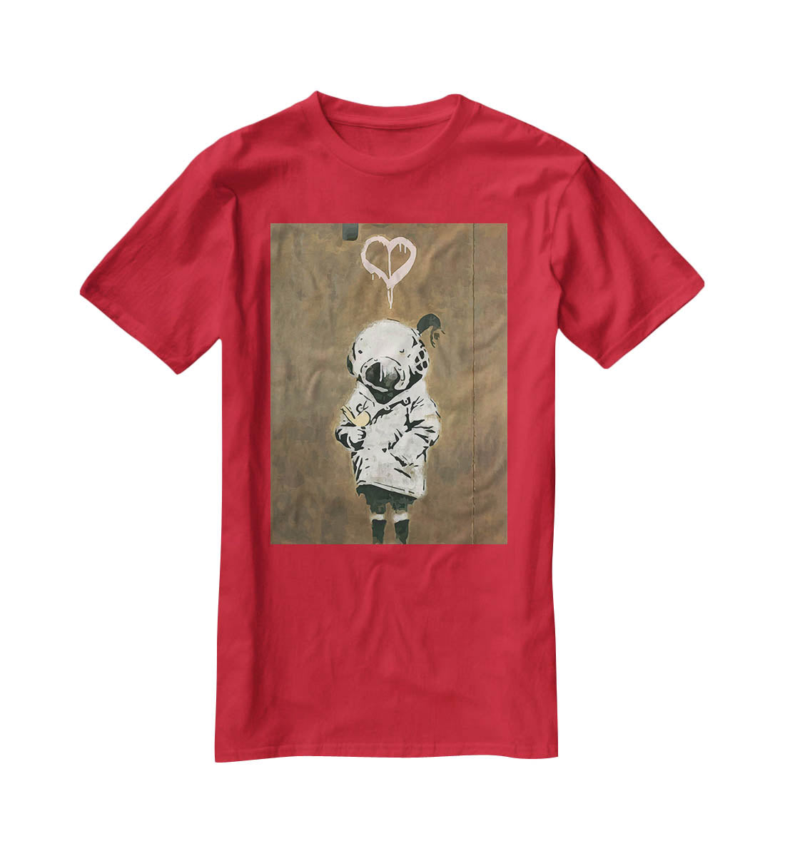 Banksy Space Girl And Bird T-Shirt - Canvas Art Rocks - 4