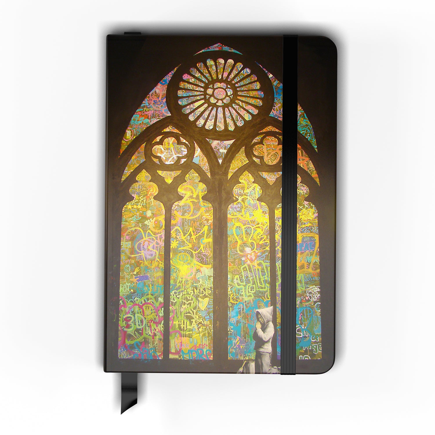 Banksy Stained Glass Window Notebook
