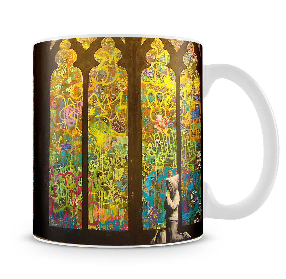 Banksy Stained Glass Window Mug - Canvas Art Rocks