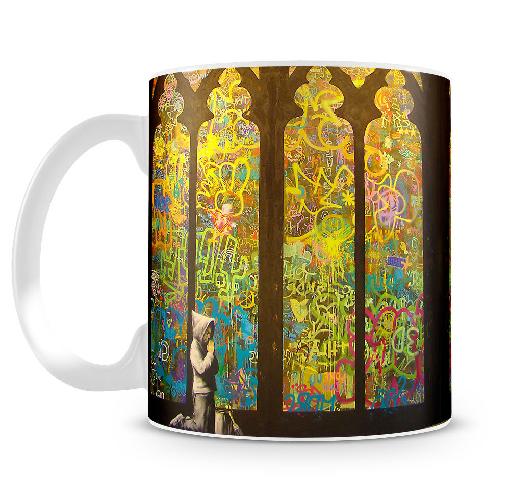 Banksy Stained Glass Window Mug - Canvas Art Rocks