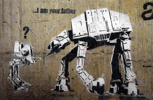 Banksy Star Wars Wall Mural Wallpaper - Canvas Art Rocks - 1