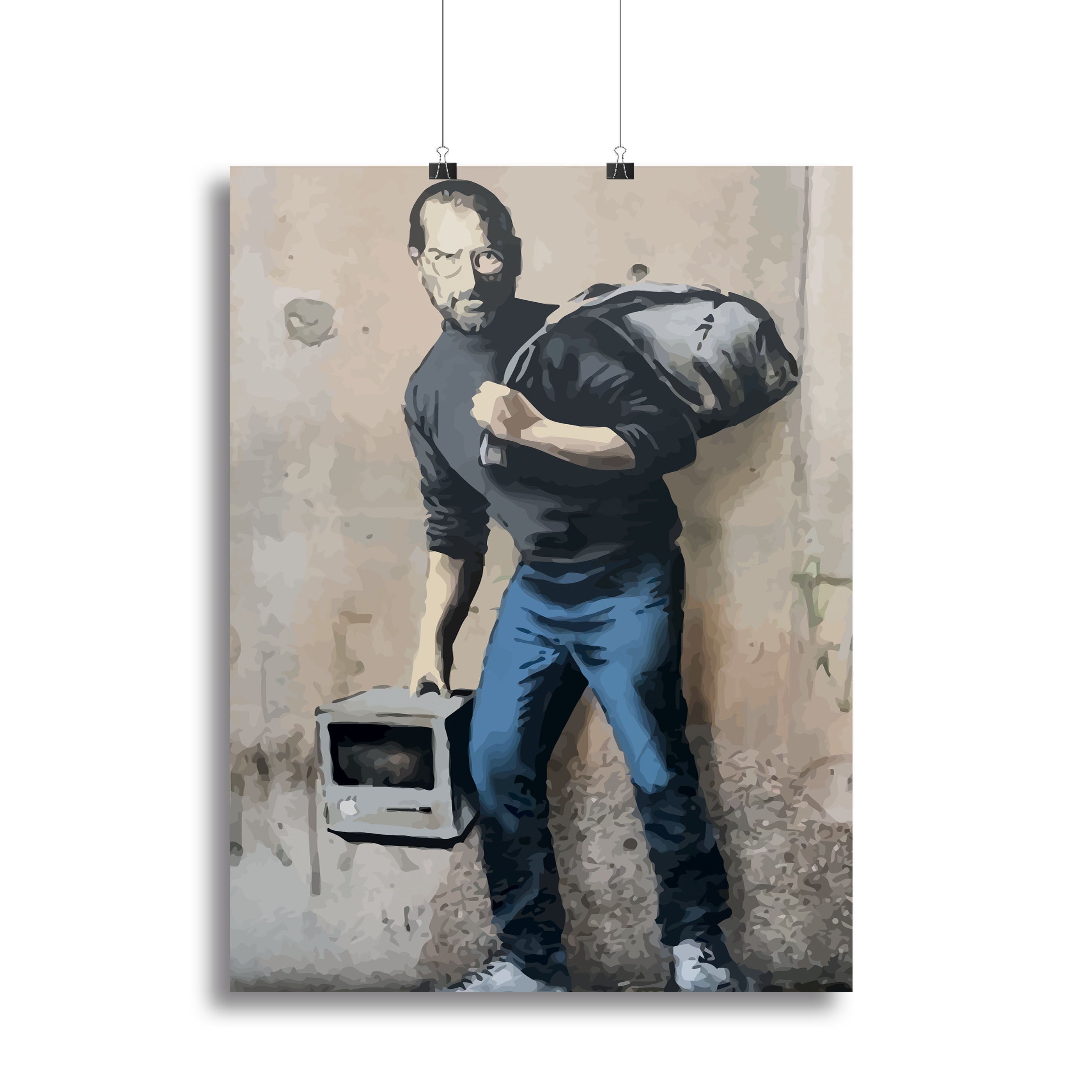 Banksy Steve Jobs Canvas Print or Poster - Canvas Art Rocks - 2