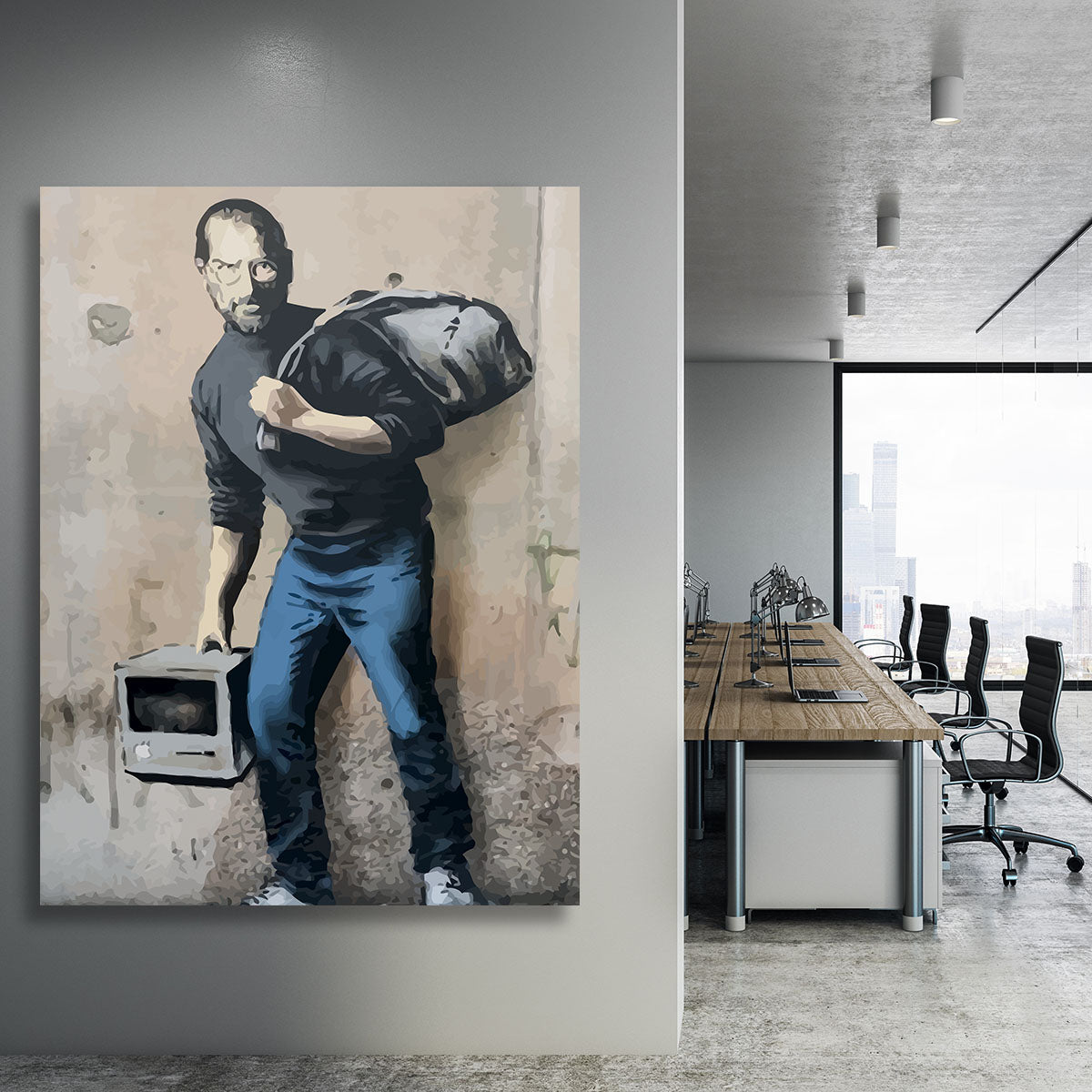Banksy Steve Jobs Canvas Print or Poster - Canvas Art Rocks - 3