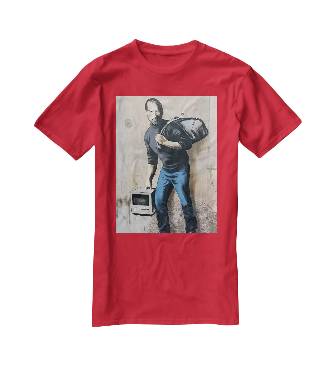 Banksy Steve Jobs T-Shirt - Canvas Art Rocks - 4