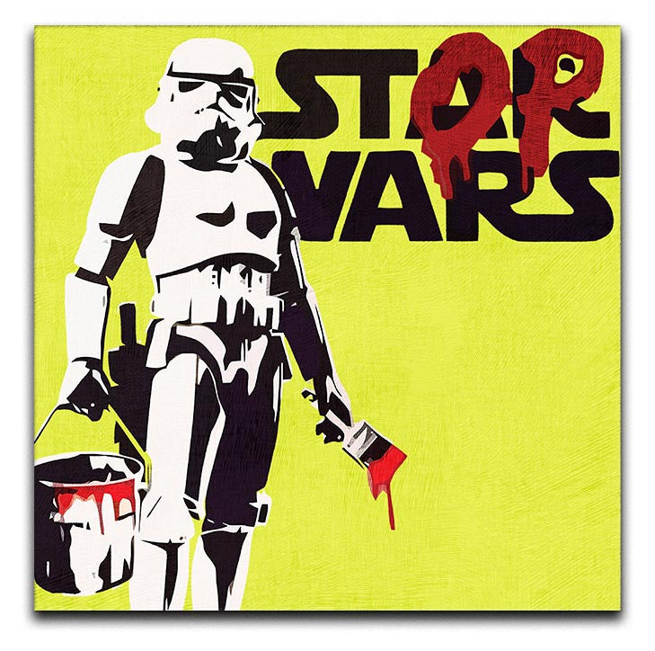 Banksy Stop Wars Star Wars Print - Canvas Art Rocks - 3