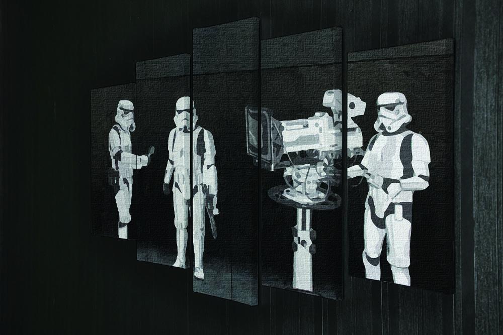 Banksy Stormtroopers Filming Oscars 5 Split Panel Canvas - Canvas Art Rocks - 2