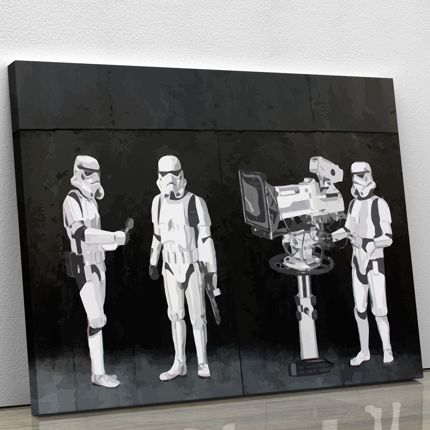 Banksy Stormtroopers Filming Oscars Canvas Print or Poster - Canvas Art Rocks - 1