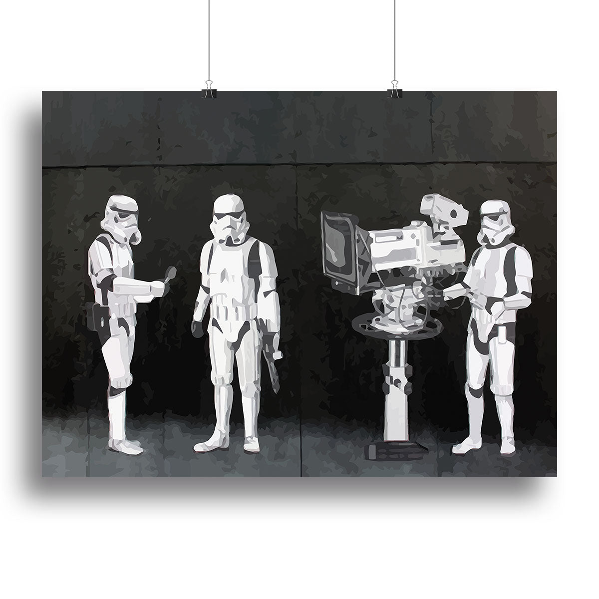 Banksy Stormtroopers Filming Oscars Canvas Print or Poster - Canvas Art Rocks - 2