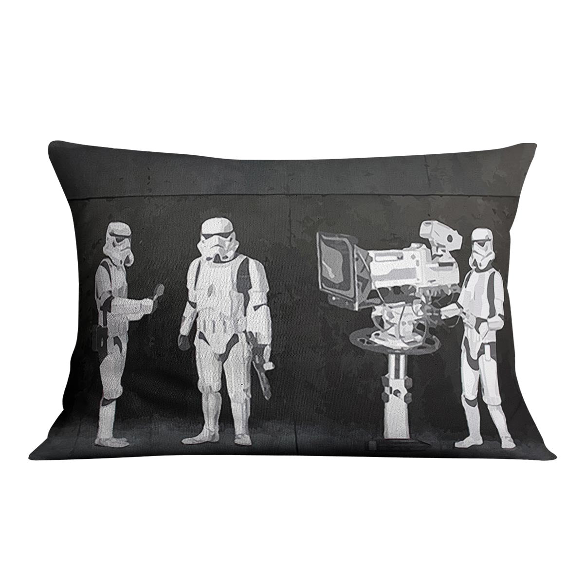 Banksy Stormtroopers Filming Oscars Cushion