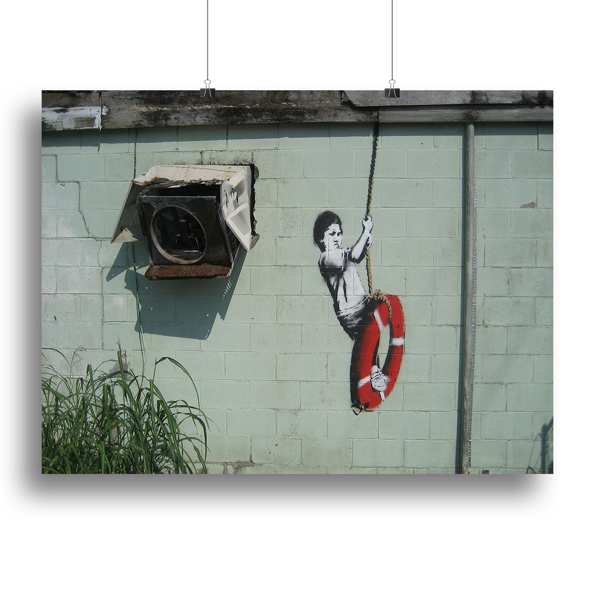 Banksy Swing Boy Canvas Print or Poster - Canvas Art Rocks - 2