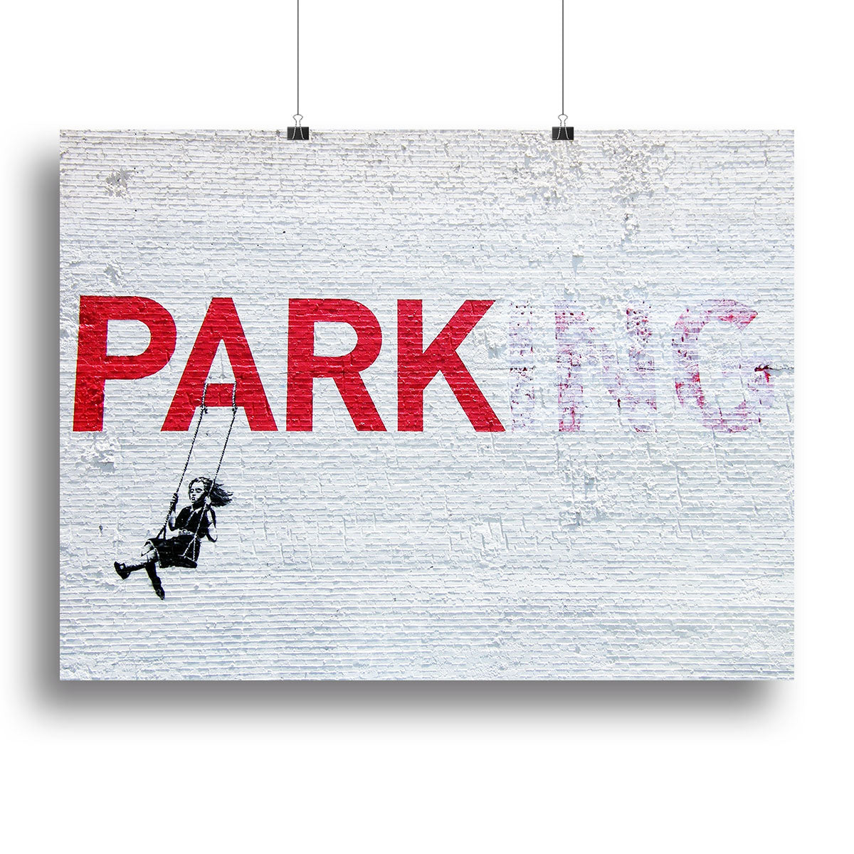 Banksy Swing Girl Canvas Print or Poster - Canvas Art Rocks - 2