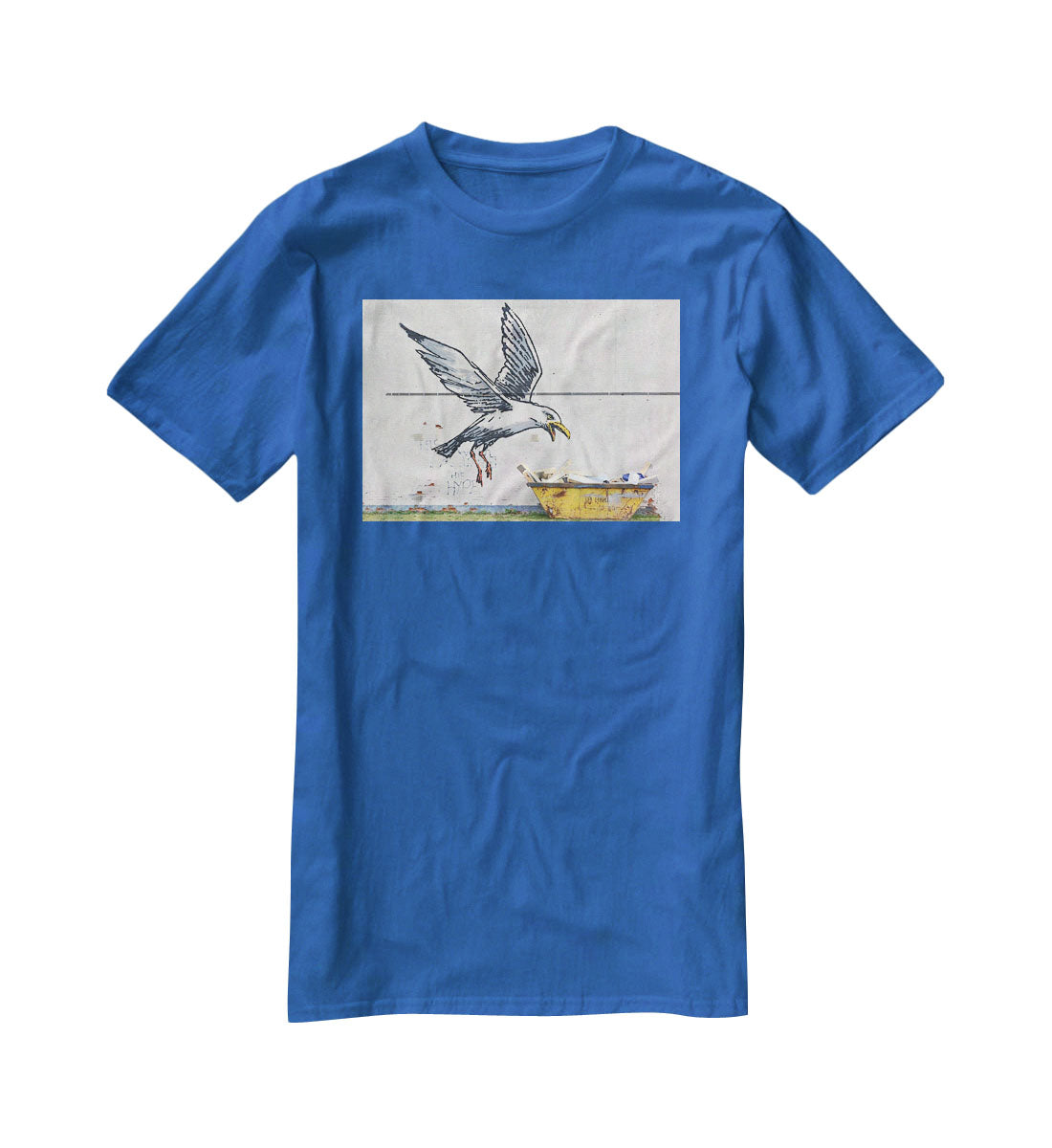 Banksy Swooping Seagull Lowestoft T-Shirt - Canvas Art Rocks - 2