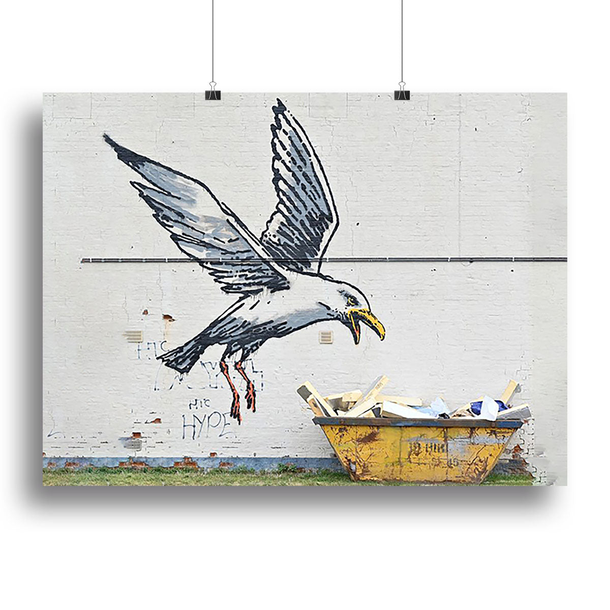 Banksy Swooping Seagull Lowestoft Canvas Print or Poster - Canvas Art Rocks - 2