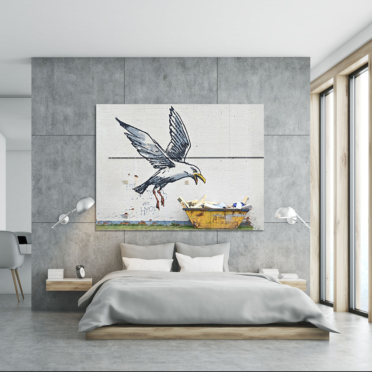 Banksy Swooping Seagull Lowestoft Canvas Print or Poster - Canvas Art Rocks - 5