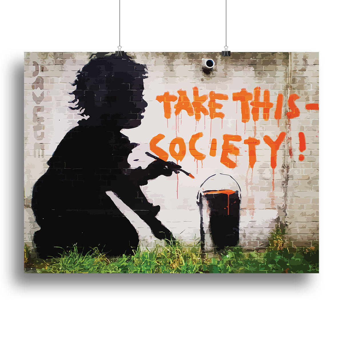 Banksy Take This Society Canvas Print or Poster - Canvas Art Rocks - 2