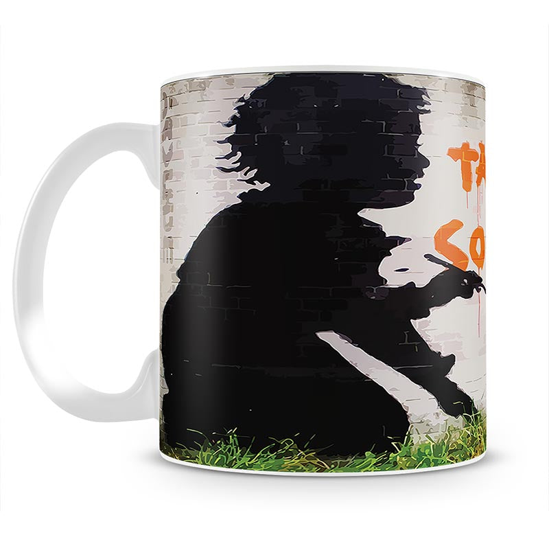 Banksy Take This Society Mug - Canvas Art Rocks - 1