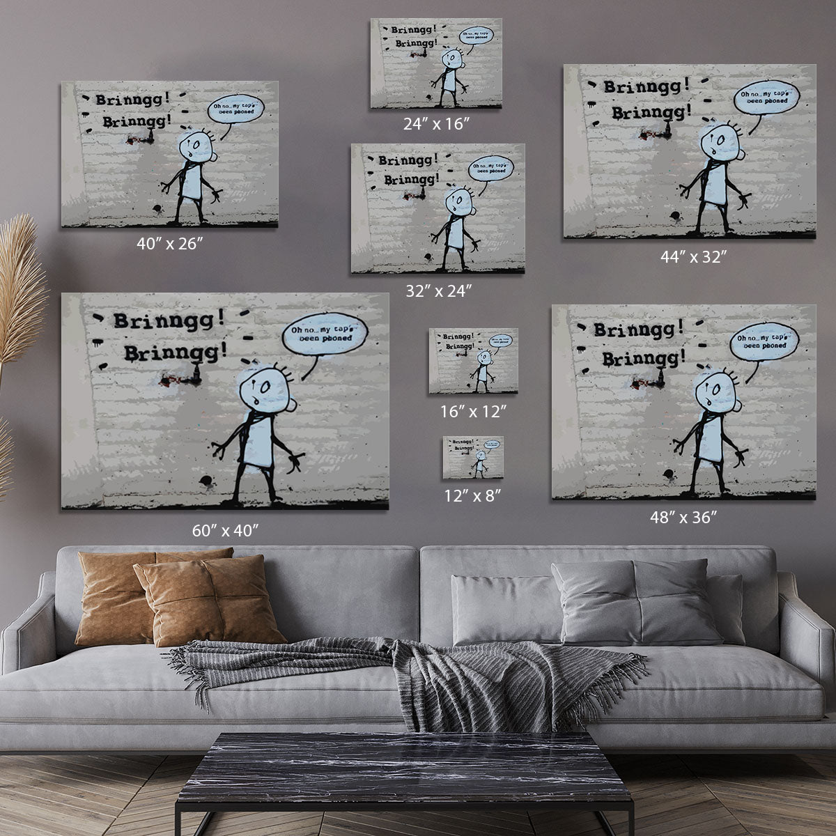Banksy Tap Phoned Canvas Print or Poster - Canvas Art Rocks - 7
