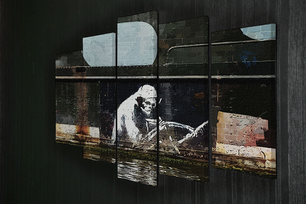 Banksy The Grim Reaper Bristol 5 Split Panel Canvas - Canvas Art Rocks - 2