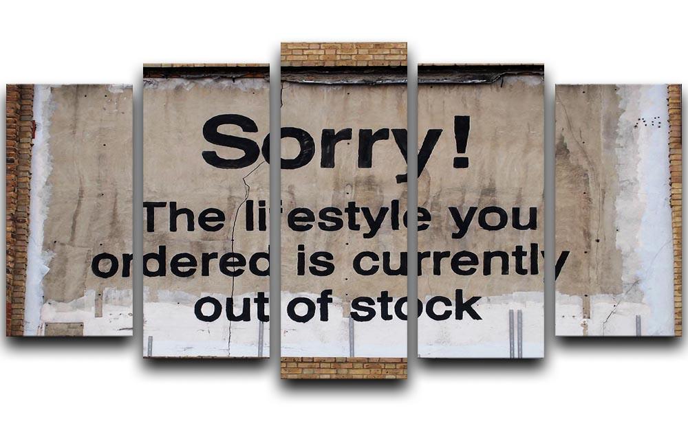 Banksy The Lifestyle You Ordered 5 Split Panel Canvas  - Canvas Art Rocks - 1
