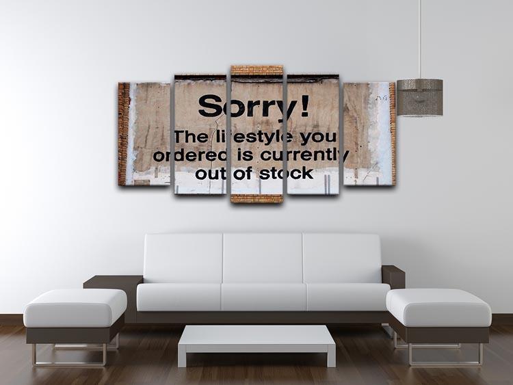 Banksy The Lifestyle You Ordered 5 Split Panel Canvas - Canvas Art Rocks - 3