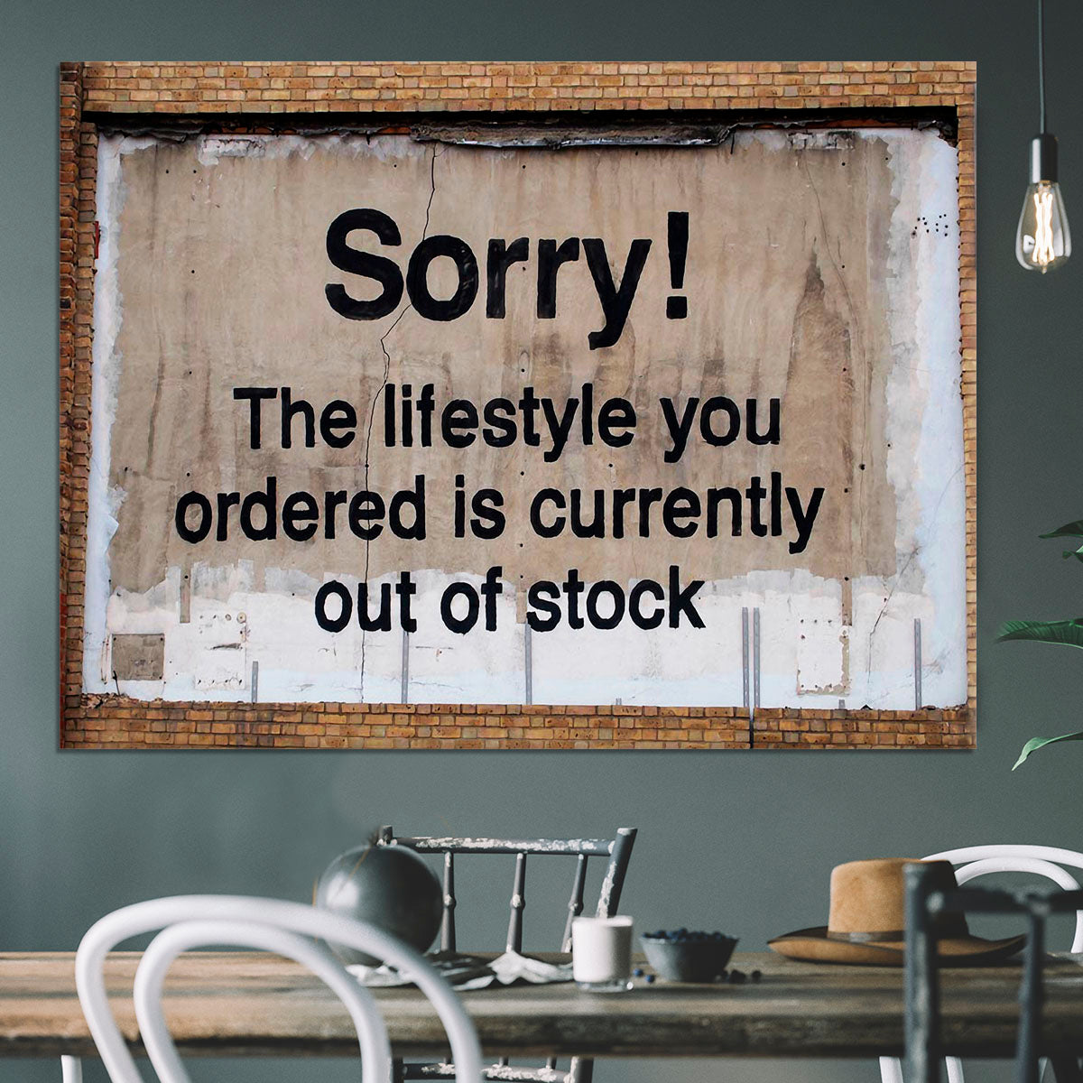 Banksy The Lifestyle You Ordered Canvas Print or Poster - Canvas Art Rocks - 3
