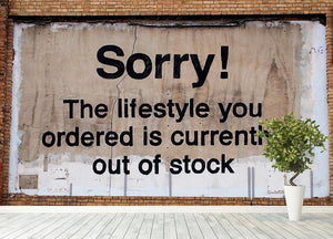 Banksy The Lifestyle You Ordered Wall Mural Wallpaper - Canvas Art Rocks - 4