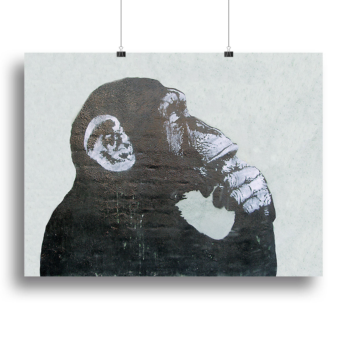 Banksy The Thinker Monkey Canvas Print or Poster - Canvas Art Rocks - 2