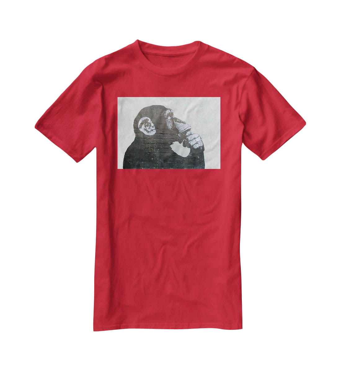 Banksy The Thinker Monkey T-Shirt - Canvas Art Rocks - 4