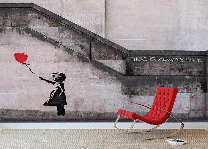 Banksy There Is Always Hope Wall Mural Wallpaper
