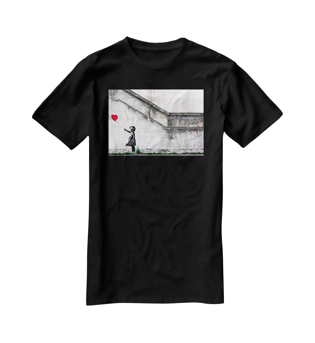Banksy There is Always Hope T-Shirt - Canvas Art Rocks - 1