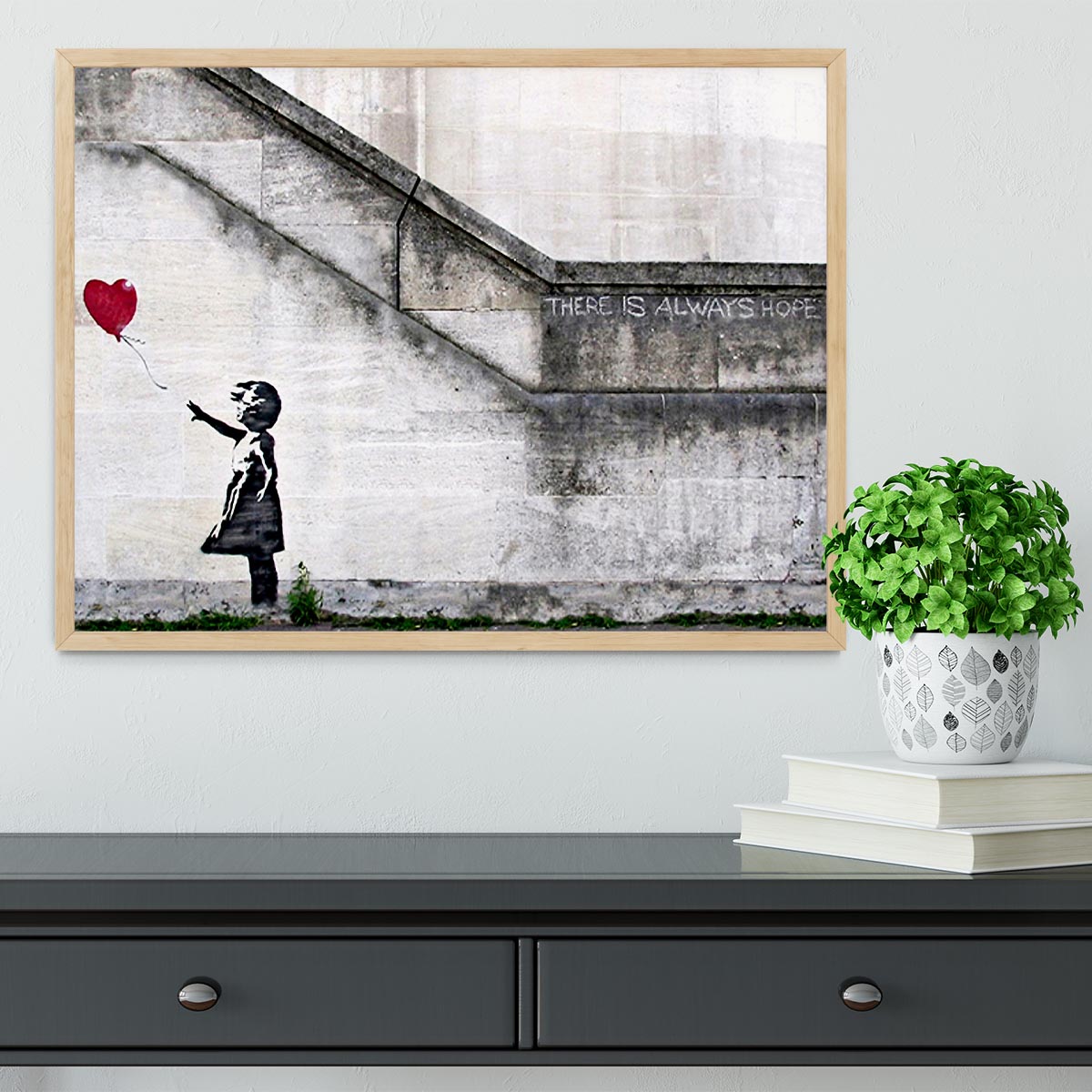Banksy There is Always Hope Framed Print - Canvas Art Rocks - 4