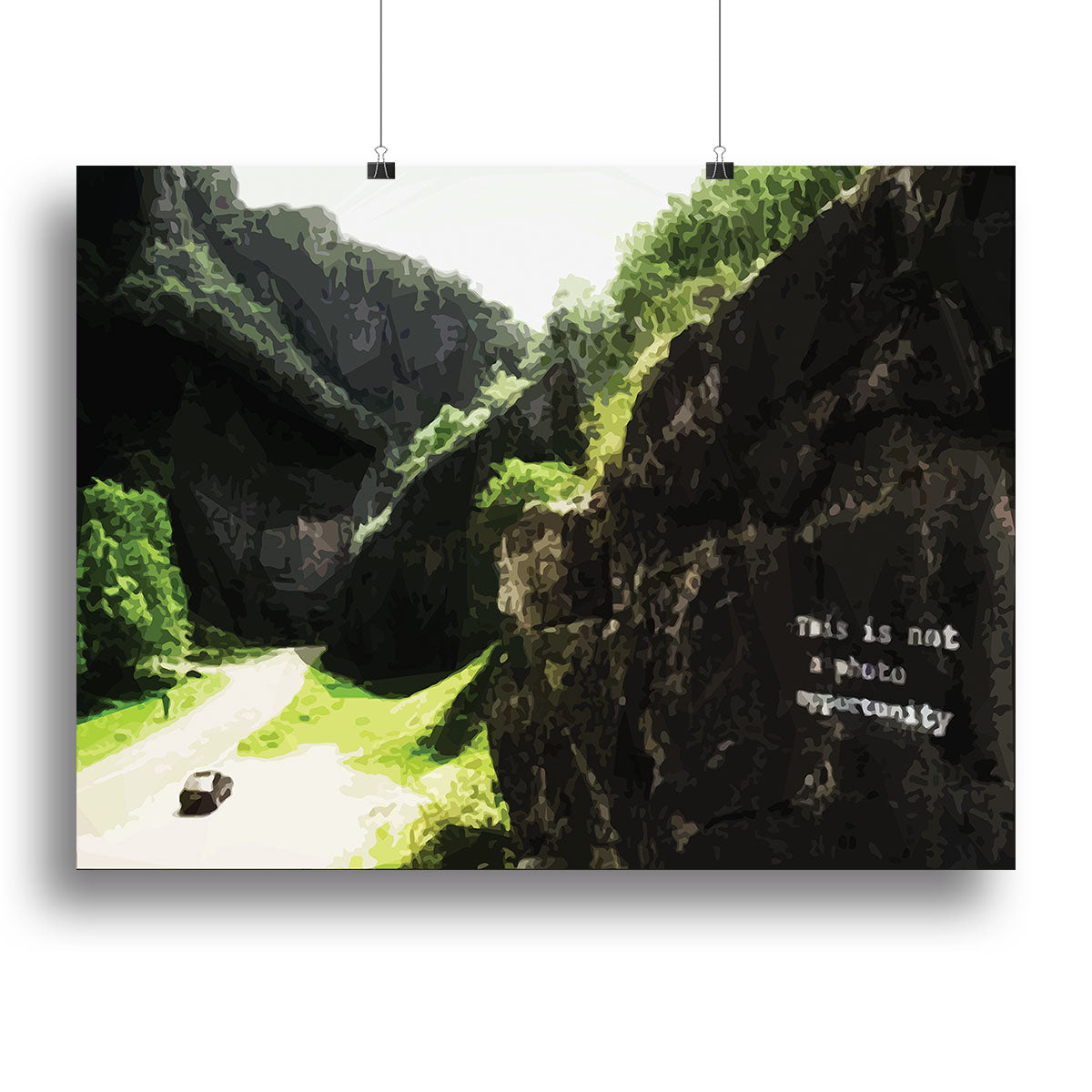 Banksy This is not a Photo Opportunity Cheddar Gorge Somerset Canvas Print or Poster - Canvas Art Rocks - 2