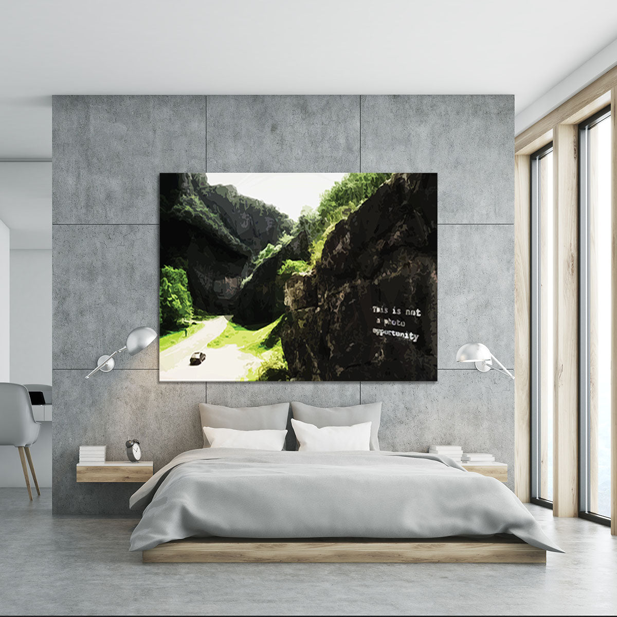 Banksy This is not a Photo Opportunity Cheddar Gorge Somerset Canvas Print or Poster - Canvas Art Rocks - 5