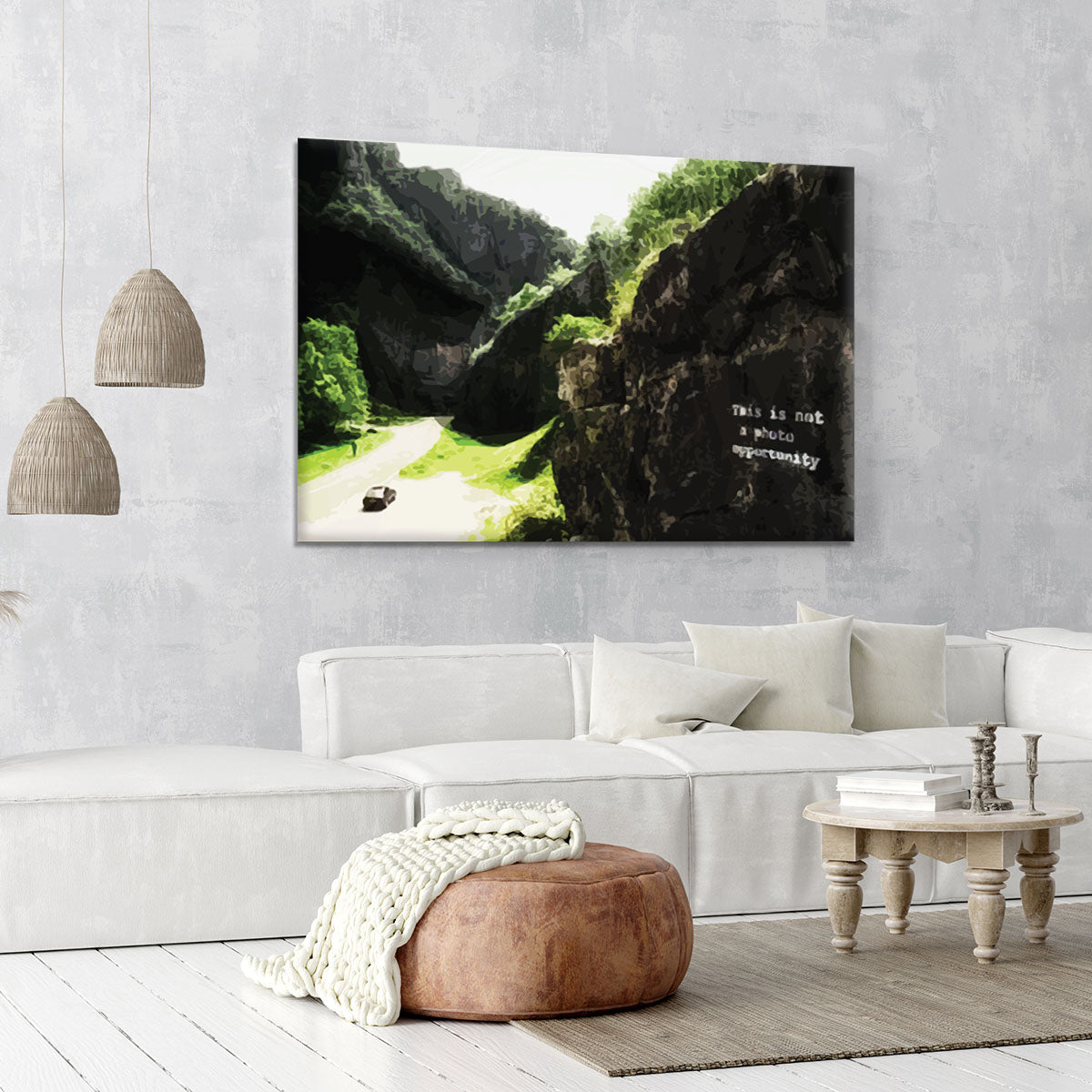 Banksy This is not a Photo Opportunity Cheddar Gorge Somerset Canvas Print or Poster - Canvas Art Rocks - 6