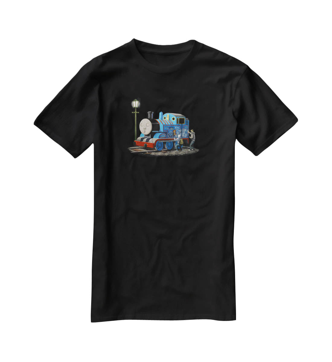 Banksy Thomas the Tank Engine T-Shirt - Canvas Art Rocks - 1