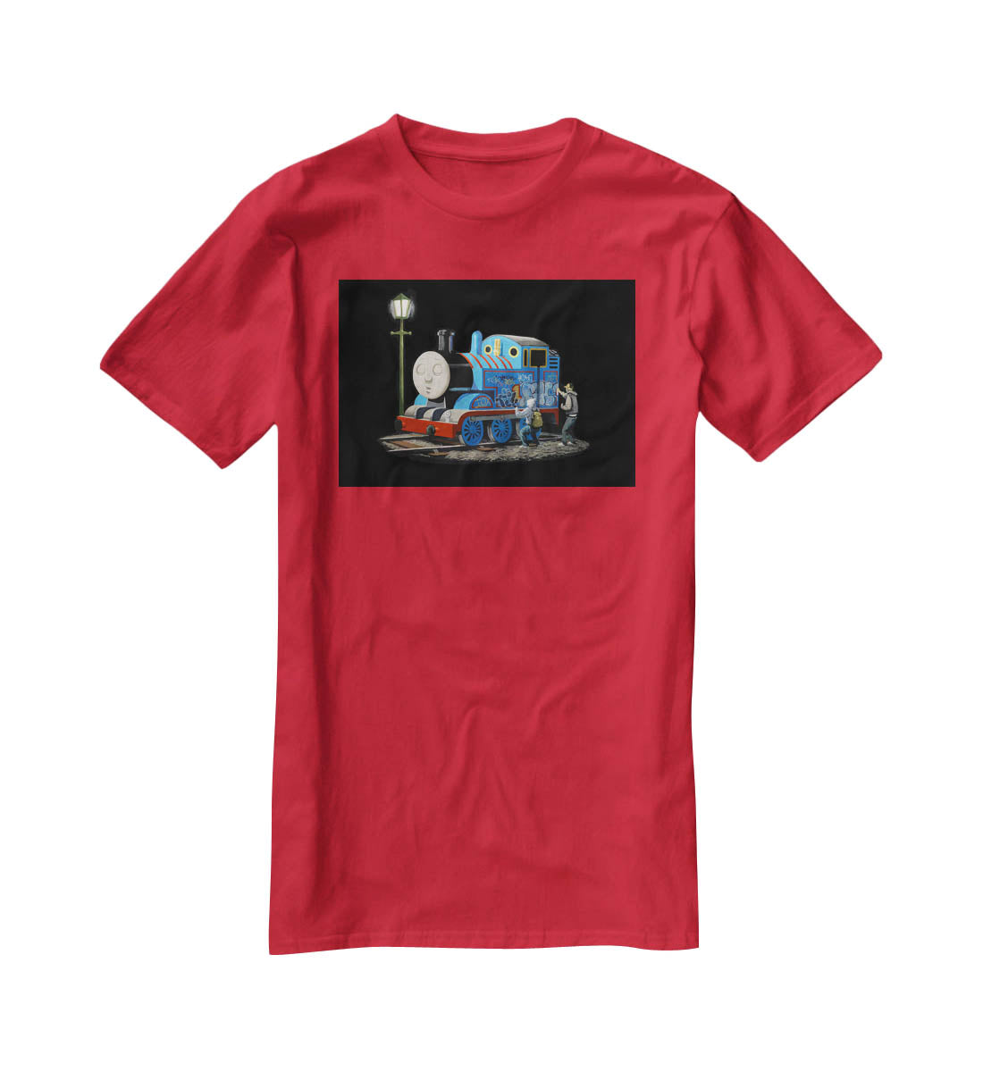 Banksy Thomas the Tank Engine T-Shirt - Canvas Art Rocks - 4