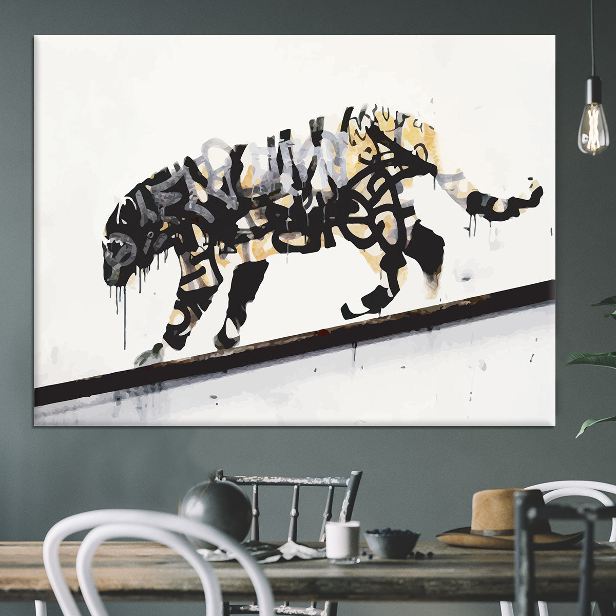 Banksy Tiger Canvas Print or Poster - Canvas Art Rocks - 3
