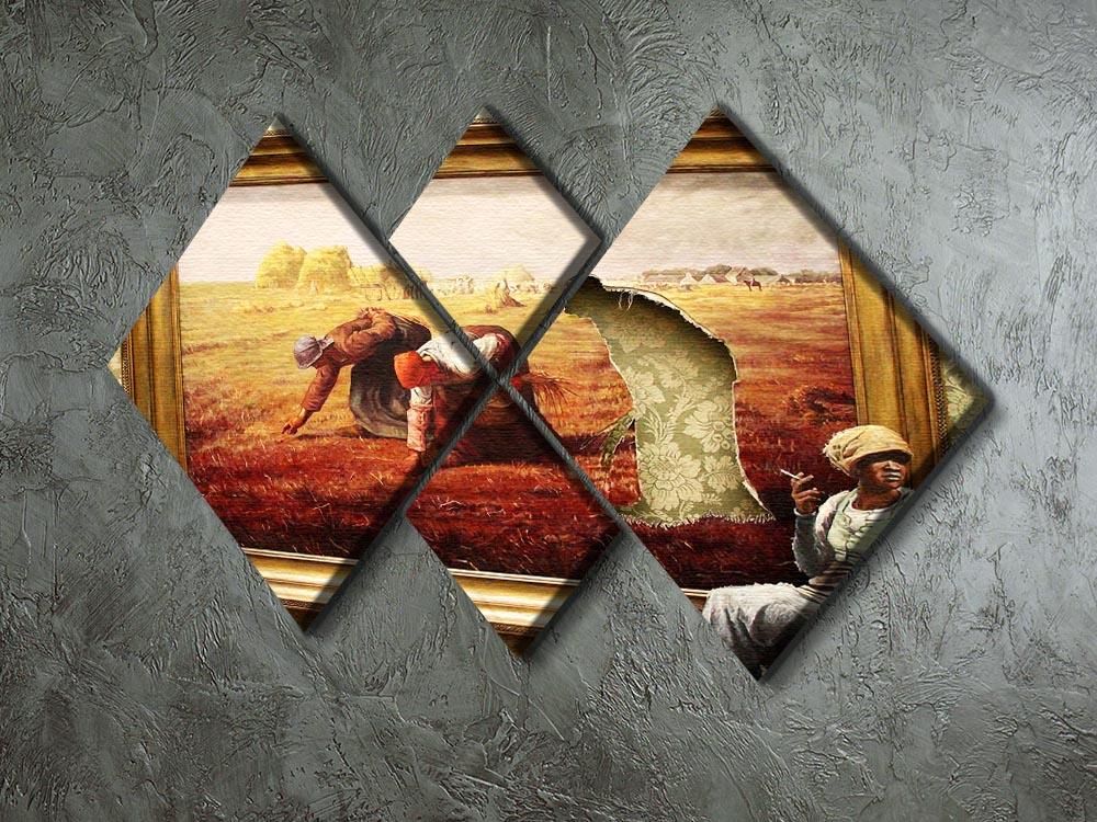 Banksy Time Out 4 Square Multi Panel Canvas - Canvas Art Rocks - 2