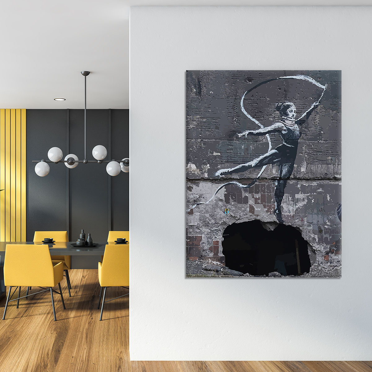 Banksy Ukraine Irpin Gymnast Canvas Print or Poster - Canvas Art Rocks - 4