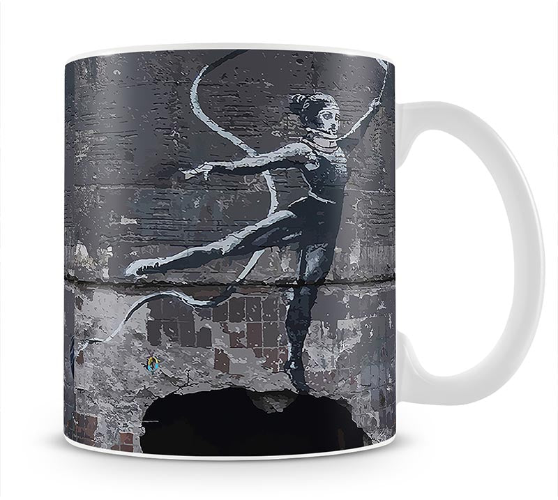 Banksy Ukraine Irpin Gymnast Mug - Canvas Art Rocks - 1