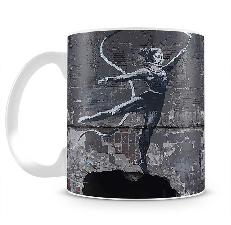 Banksy Ukraine Irpin Gymnast Mug - Canvas Art Rocks - 1
