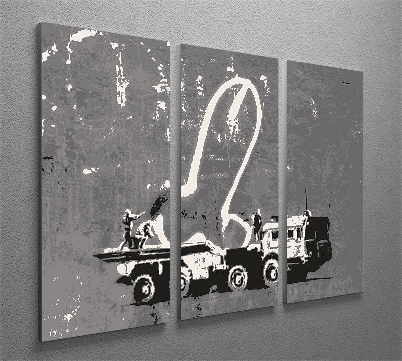 Banksy Ukraine Penis Missile 3 Split Panel Canvas Print - Canvas Art Rocks - 2