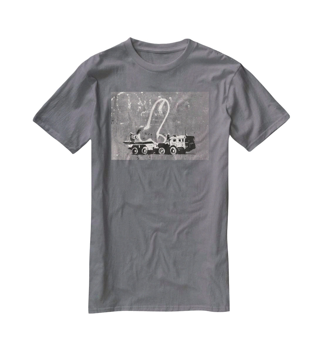 Banksy Ukraine Penis Missile T-Shirt - Canvas Art Rocks - 3