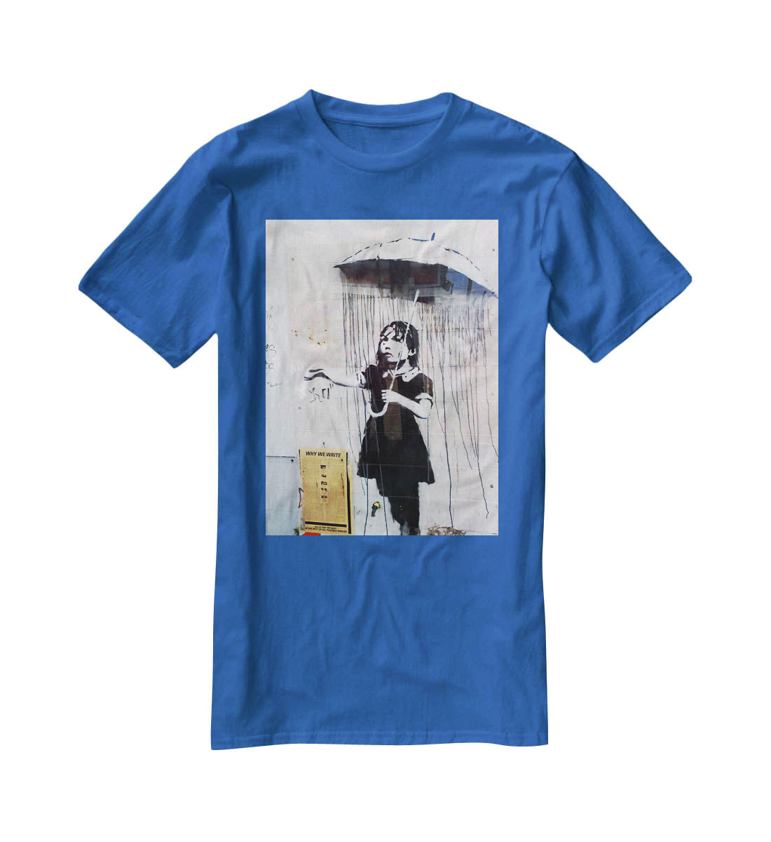 Banksy Umbrella Girl T-Shirt - Canvas Art Rocks - 2