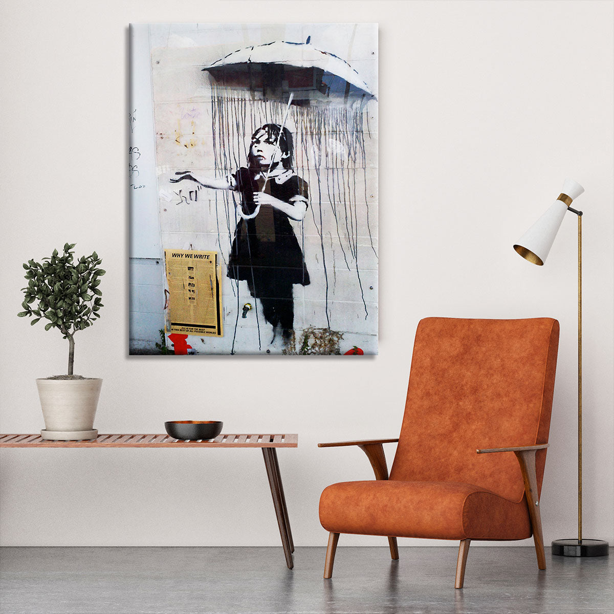 Banksy Umbrella Girl Canvas Print or Poster - Canvas Art Rocks - 6