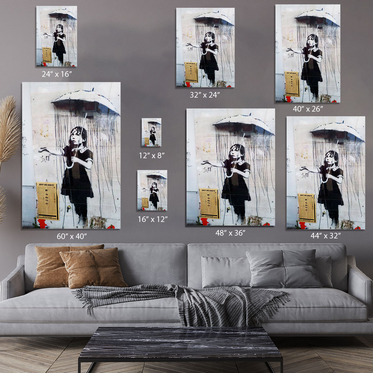 Banksy Umbrella Girl Canvas Print or Poster - Canvas Art Rocks - 7