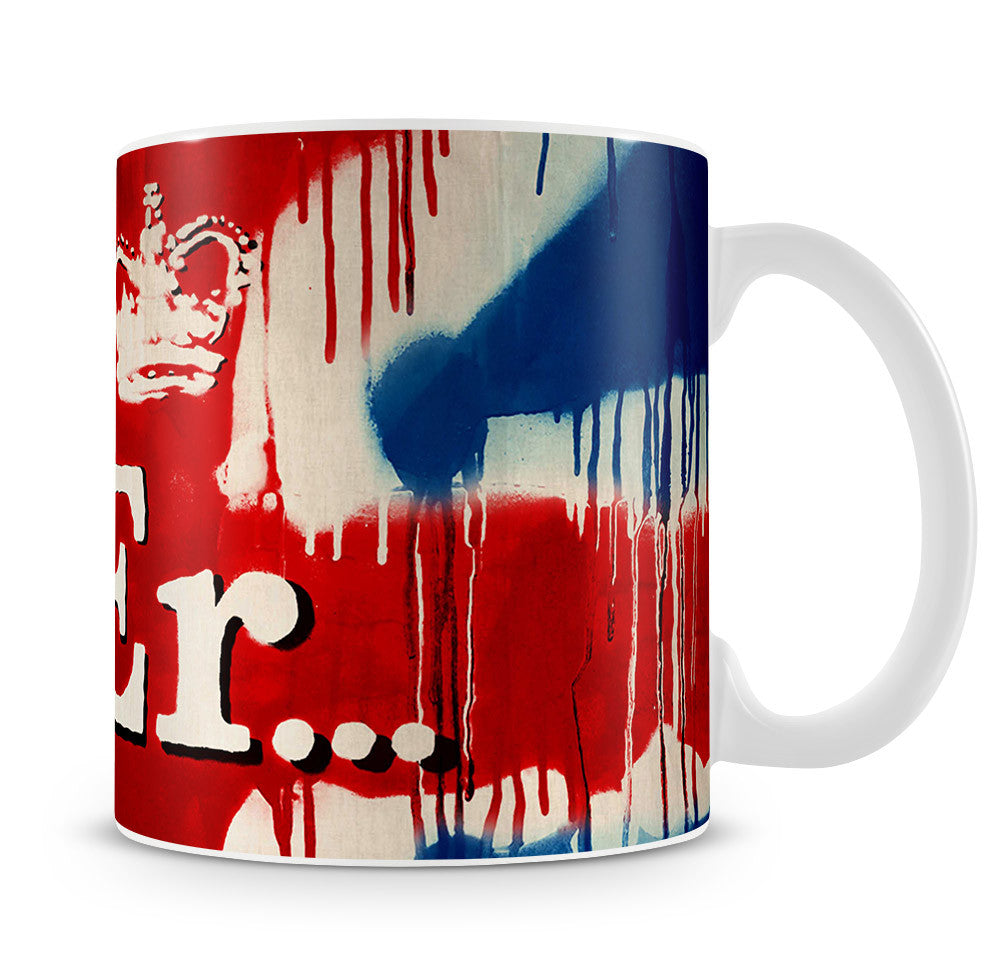 Banksy Union Jack ER Mug - Canvas Art Rocks